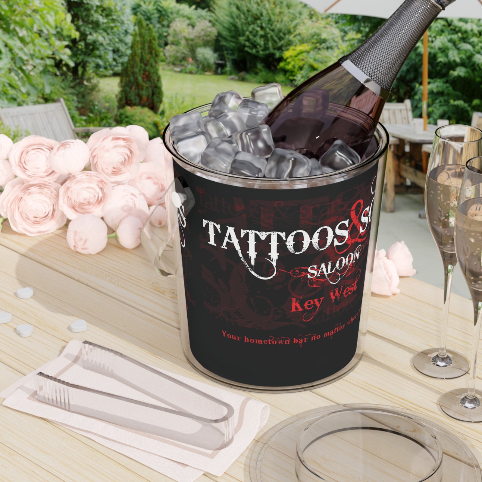 Tat's Ice Bucket with Tongs