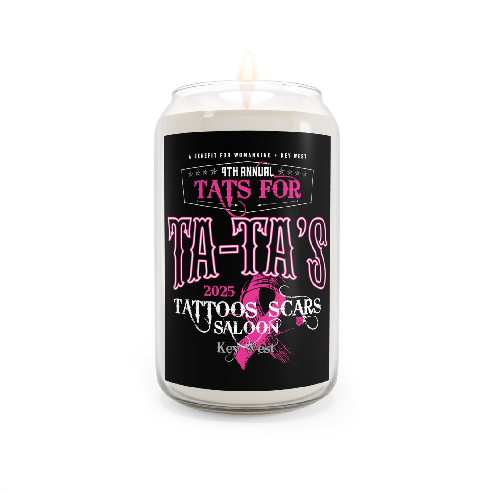 2025 Tat's for Ta-Ta's Breast Cancer Awareness 13.75oz Eco-Friendly Candle