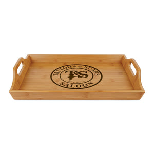 Engraved Bamboo Bar & Home Serving Tray