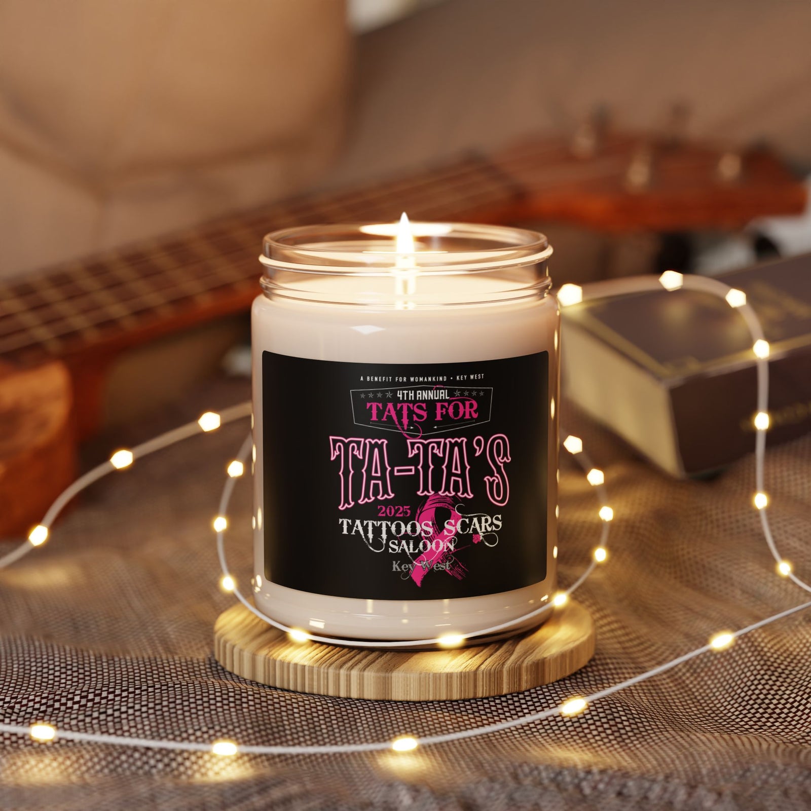 2025 Tat's for Ta-Ta's  Breast Cancer Awareness 9oz Eco-Friendly Candle