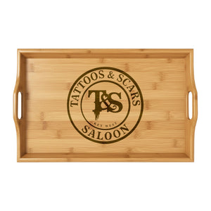 Engraved Bamboo Bar & Home Serving Tray