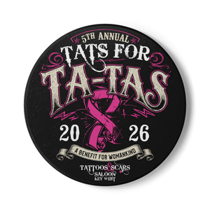 2026 Tat's for Ta-Ta's Ceramic Coaster