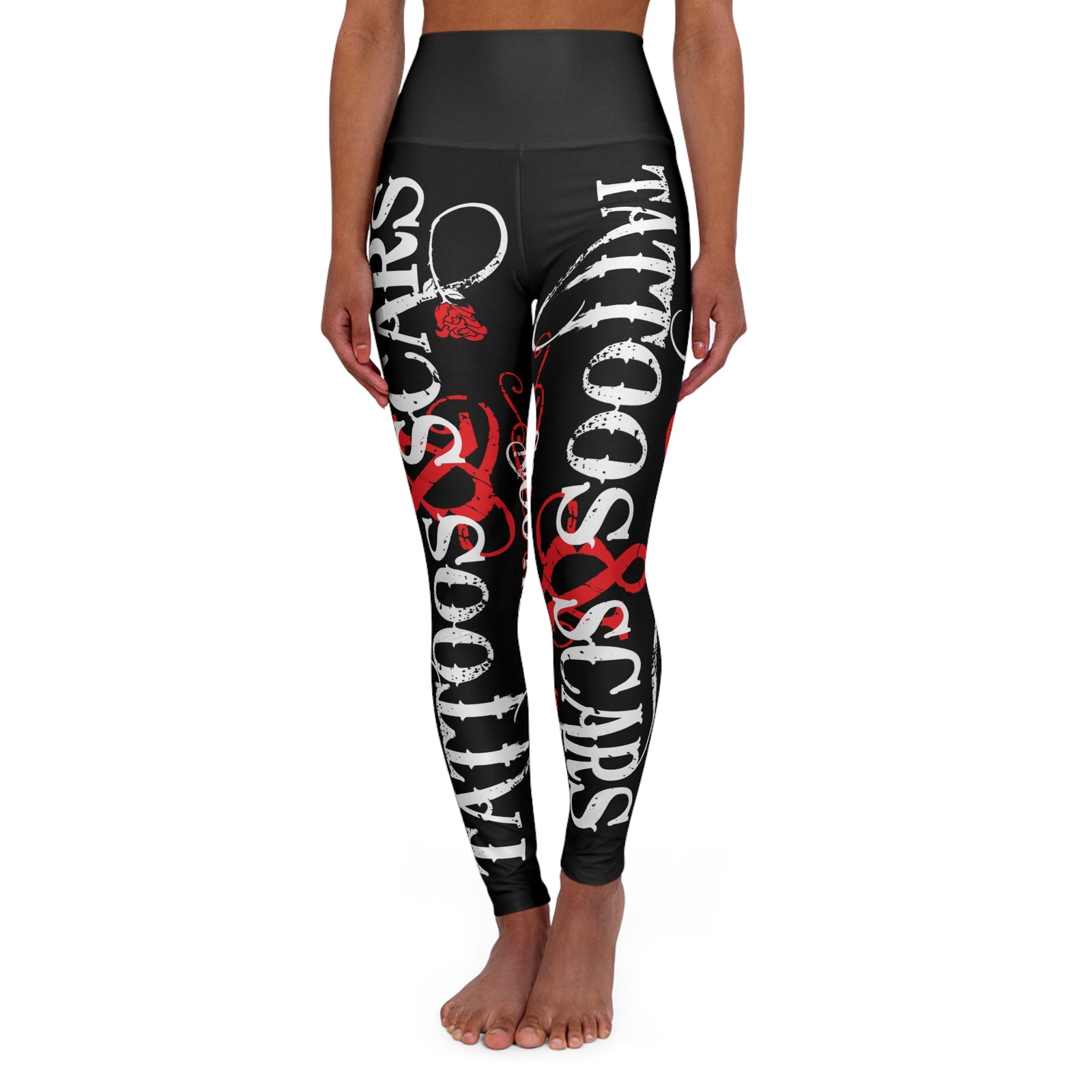 High Waisted Yoga Leggings w/ Tagline