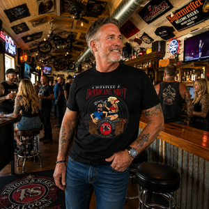 I Survived a Hurricane Shot T-Shirt — Blonde Bartender