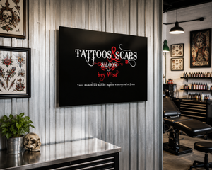 Tattoos & Scars Sign - Metal Print
