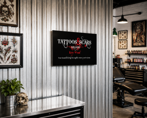 Tattoos & Scars Sign - Metal Print