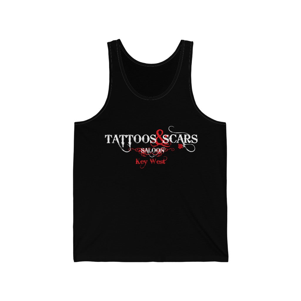 Women's Jersey Tank Top Tattoos Scars Saloon - Main Image